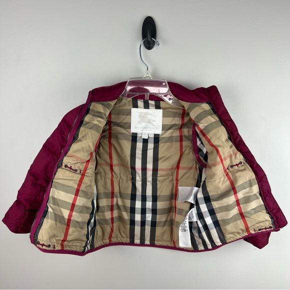Burberry Kids' Quilted Convertibe Jacket Vest in Rich Burgundy - Picture 2 of 7